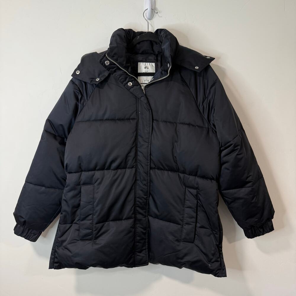 A & F Abercrombie‎ and Fitch Ultra Parka Coat Jacket Puffer Black Large Hooded